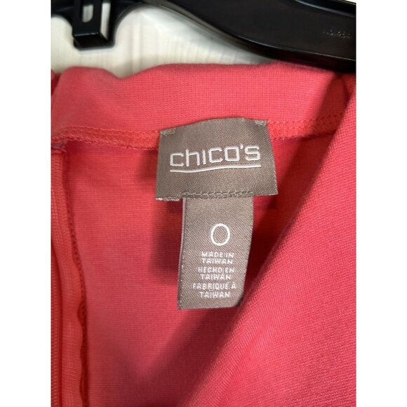 Chicos Dress Womens  Round Neck Short Sleeve Office Stretch Zip‎ Solid size 0 - Picture 4 of 6